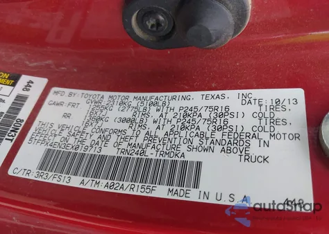 2014 Toyota Tacoma z USA, uszkodzony, nr VIN 5TFPX4EN3EX019713